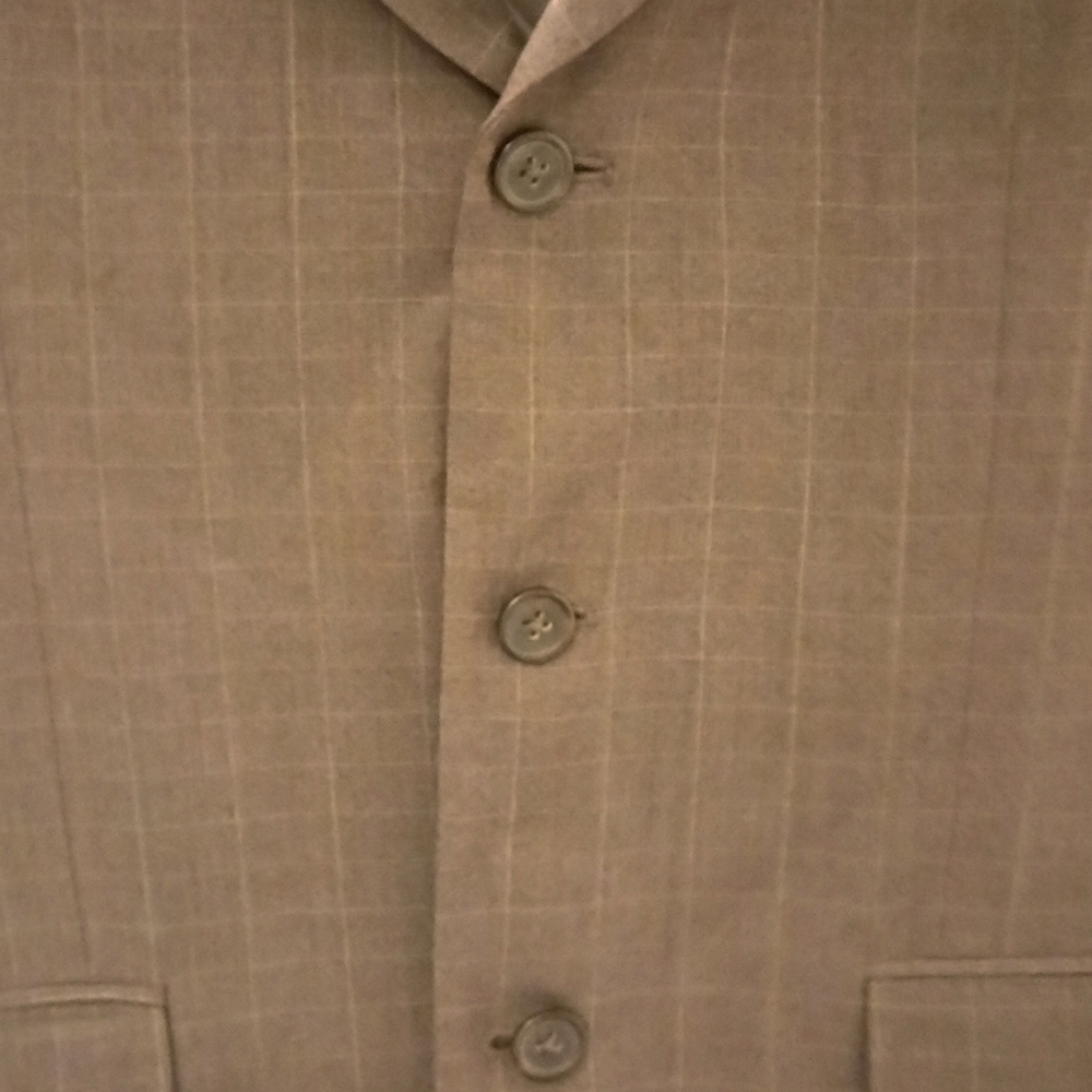 Brown Plaid Nautica 3 Button Blazer